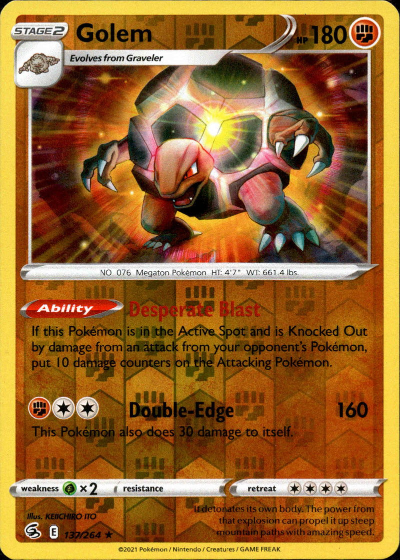 Golem - 137/264 - Fusion Strike - Reverse Holo - Card Cavern