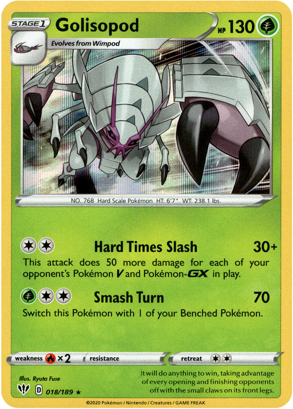 Golisopod - 18/189 - Darkness Ablaze - Holo - Card Cavern