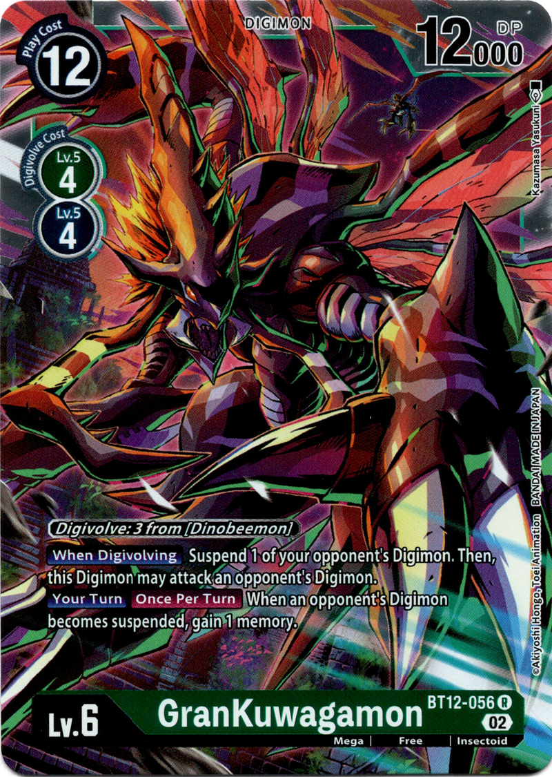 GranKuwagamon - BT12-056 R - Across Time - Foil - Card Cavern