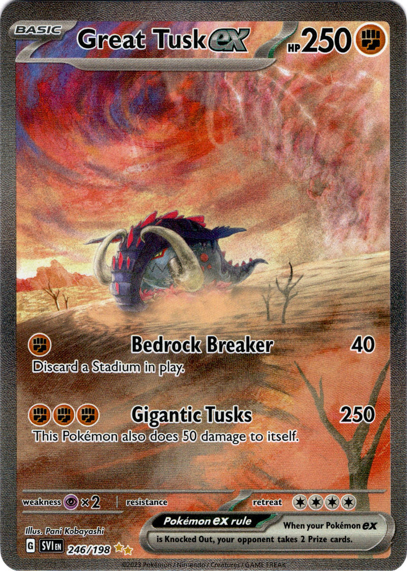 Great Tusk ex - 246/198 - Scarlet & Violet - Holo - Card Cavern