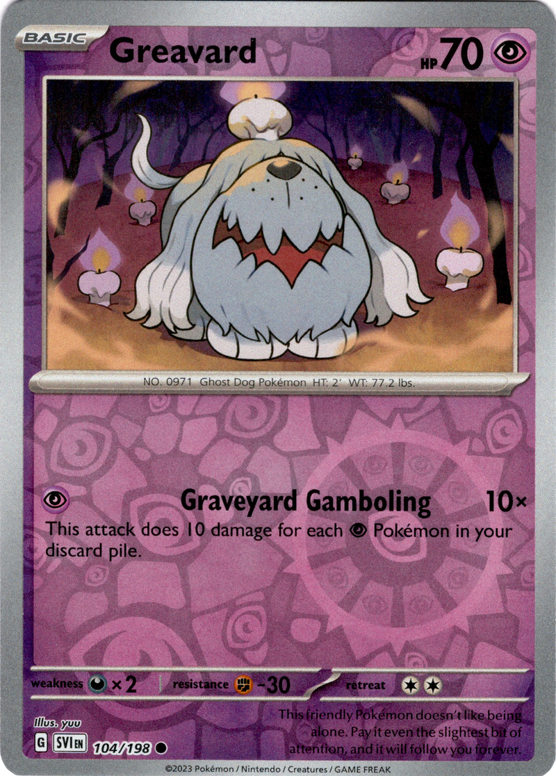 Greavard - 104/198 - Scarlet & Violet - Reverse Holo - Card Cavern