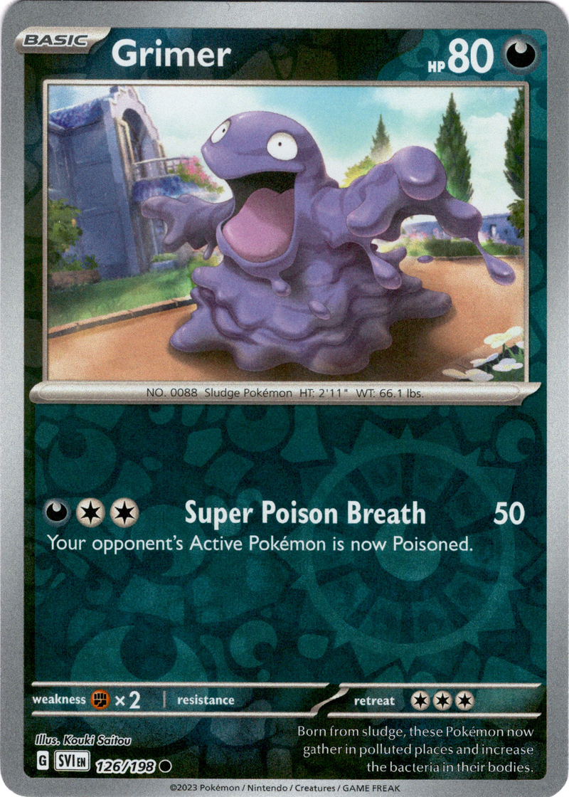 Grimer - 126/198 - Scarlet & Violet - Reverse Holo - Card Cavern