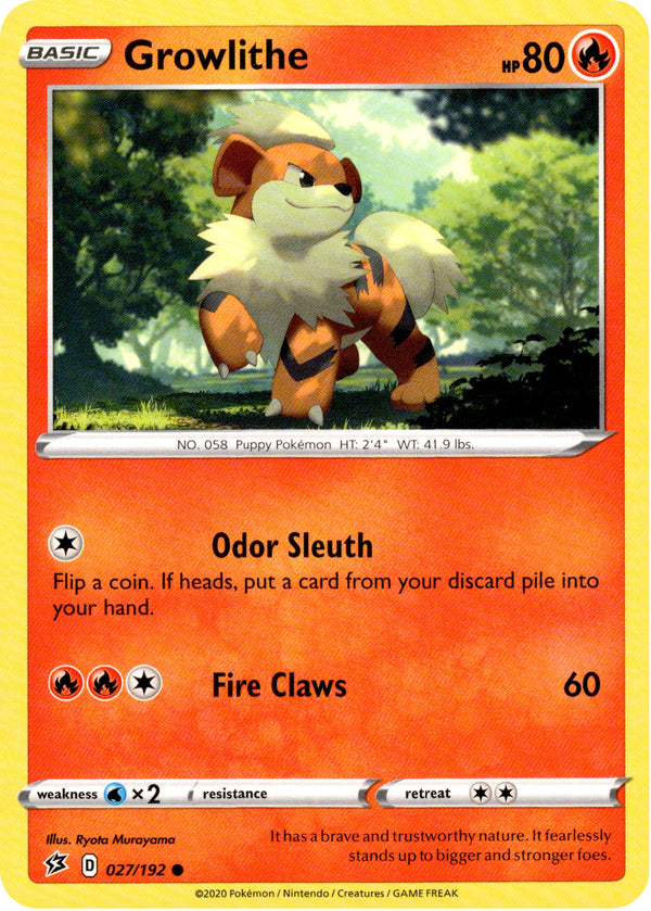 Growlithe - 27/192 - Rebel Clash - Card Cavern