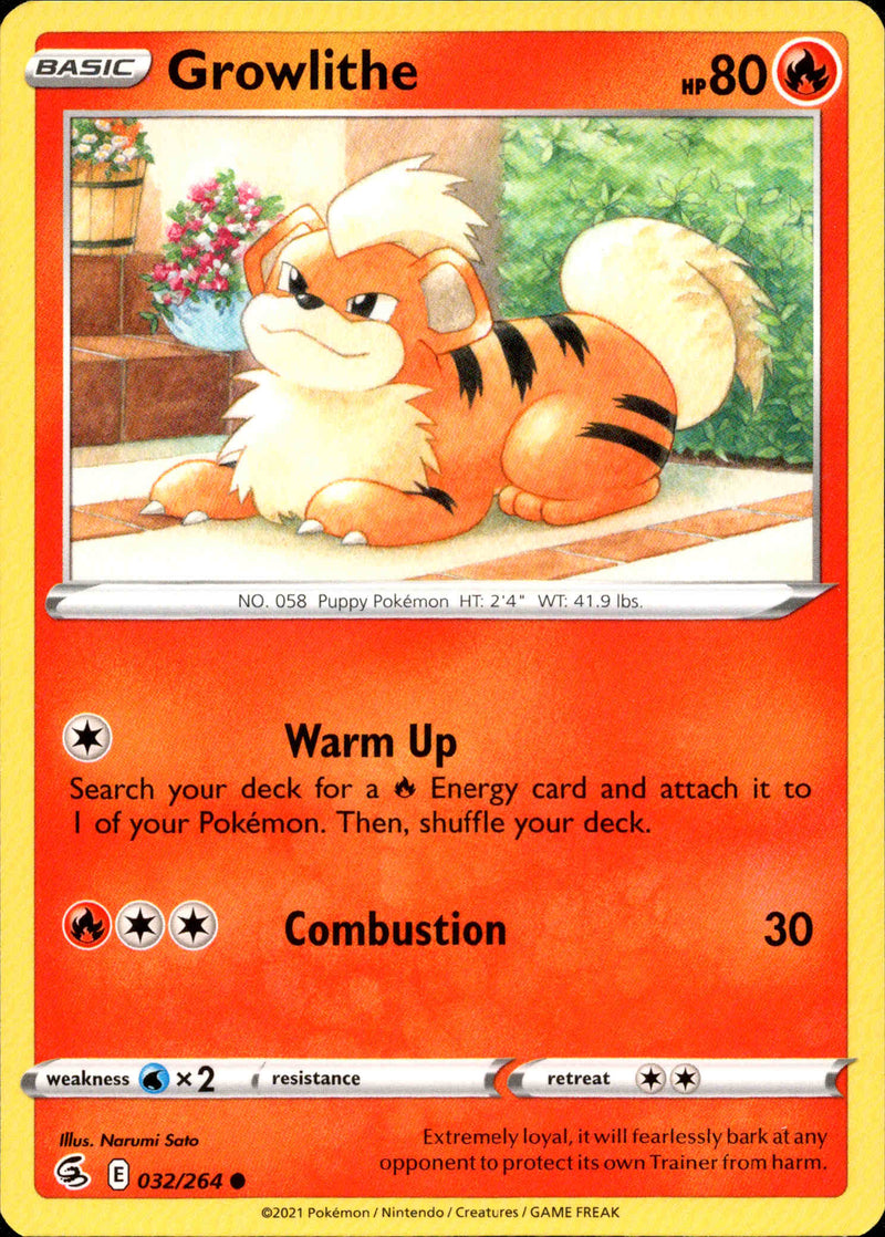 Growlithe - 032/264 - Fusion Strike - Card Cavern