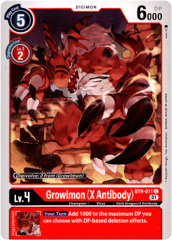 Growlmon (X Antibody) - BT9-011 C - X Record - Card Cavern