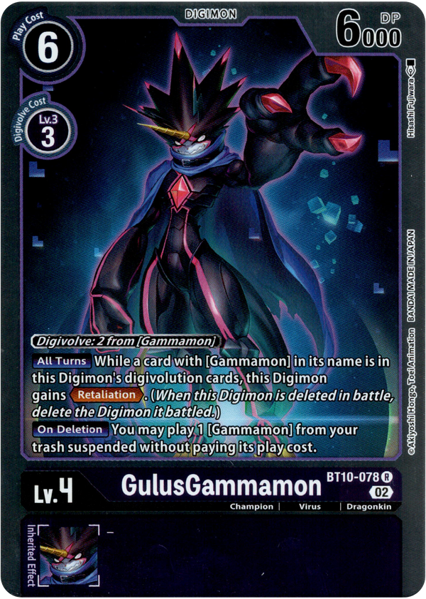 GulusGammamon - BT10-078 R - Xros Encounter - Foil - Card Cavern