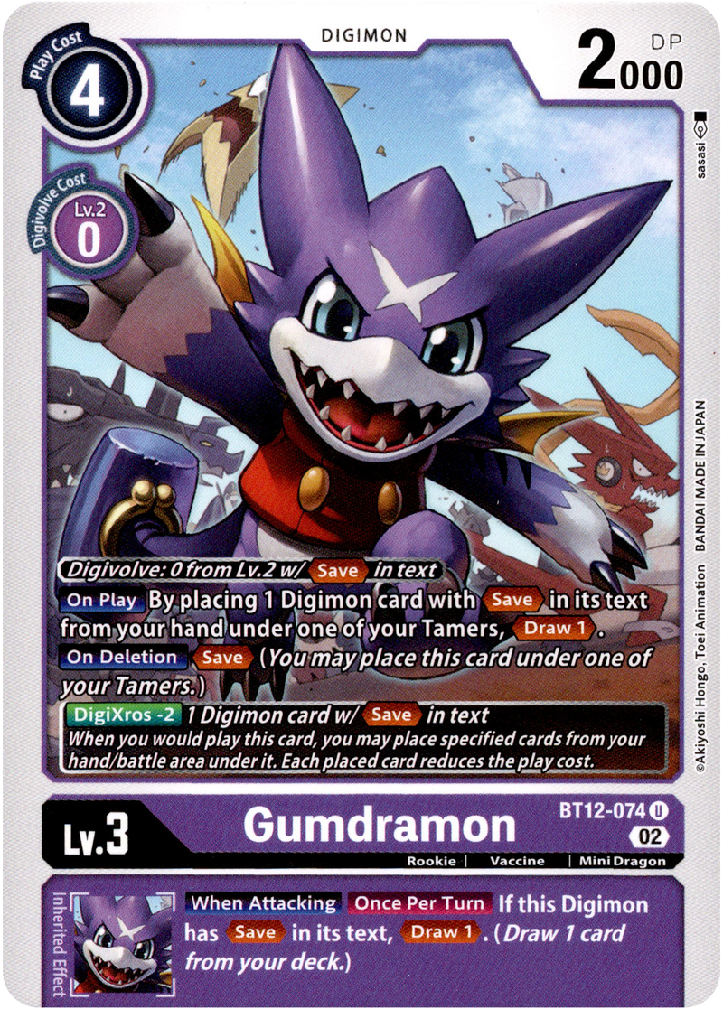 Gumdramon - BT12-074 U - Across Time - Card Cavern