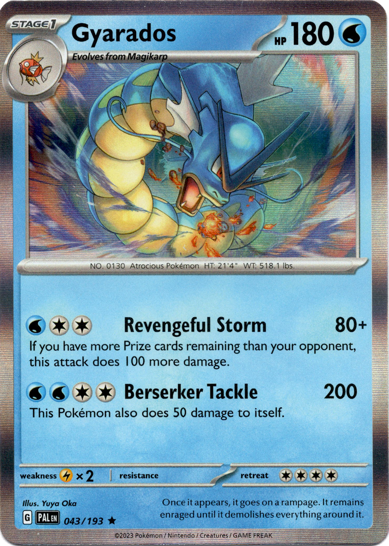 Gyarados - 043/193 - Paldea Evolved - Holo - Card Cavern