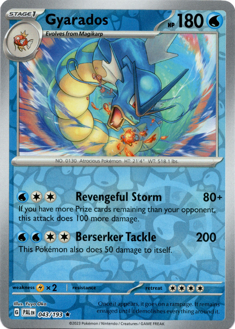 Gyarados - 043/193 - Paldea Evolved - Reverse Holo - Card Cavern