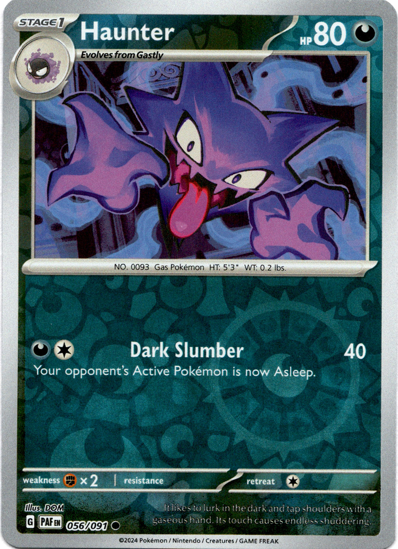 Haunter - 056/091 - Paldean Fates - Reverse Holo - Card Cavern