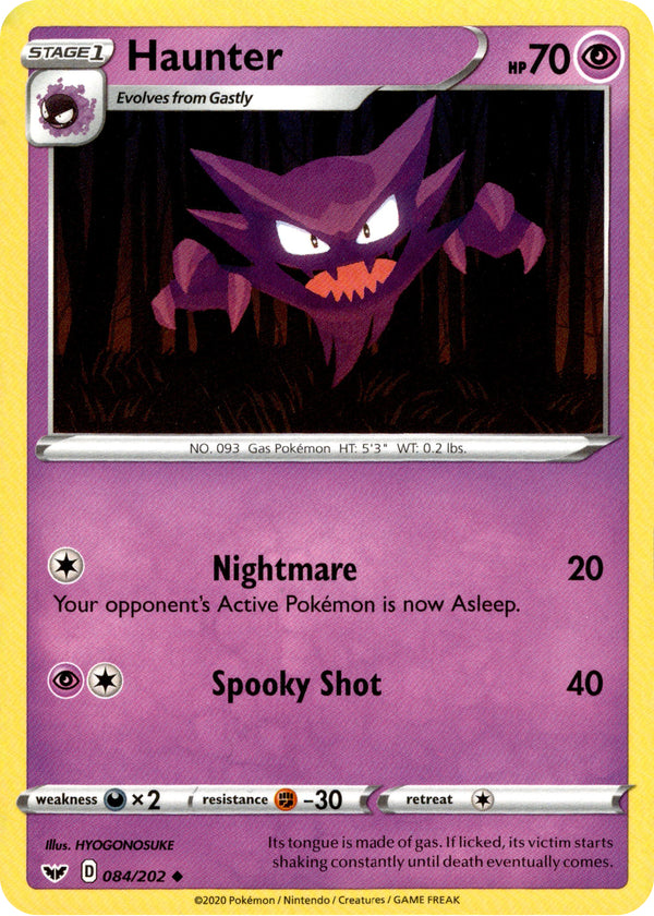 Haunter - 84/202 - Sword & Shield - Card Cavern