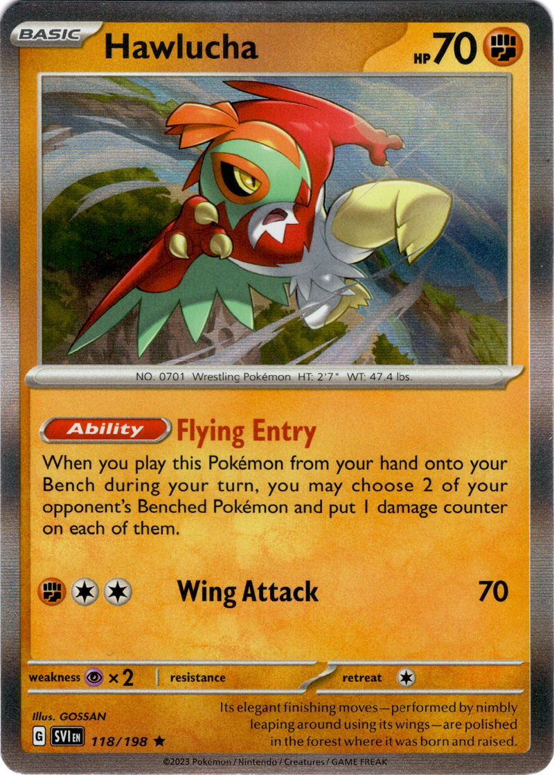 Hawlucha - 118/198 - Scarlet & Violet - Holo - Card Cavern