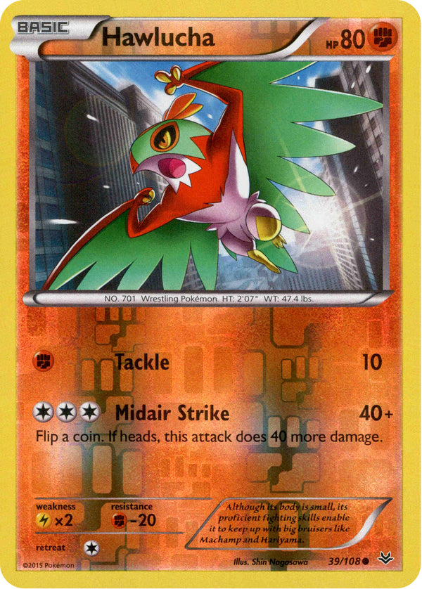 Hawlucha - 39/108 - Roaring Skies - Reverse Holo - Card Cavern