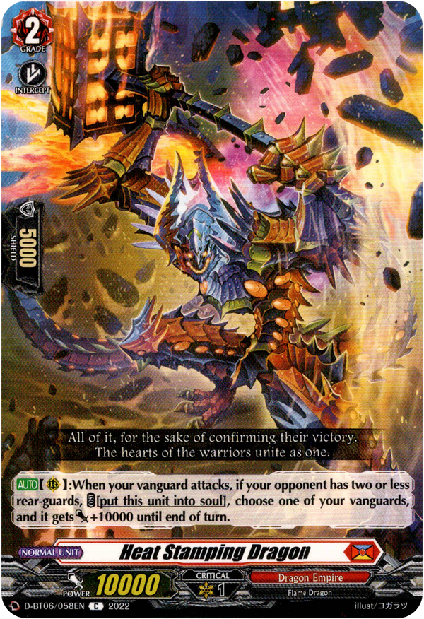 Heat Stamping Dragon - D-BT06/058EN - Blazing Dragon Reborn - Card Cavern