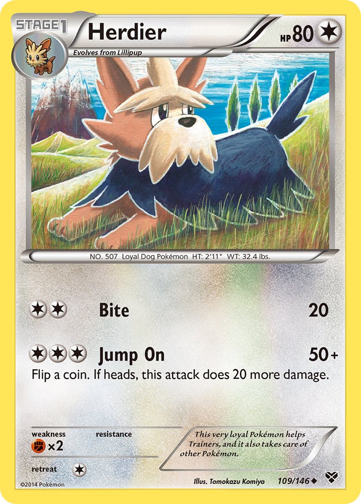 Herdier - 109/146 - XY Base - Card Cavern