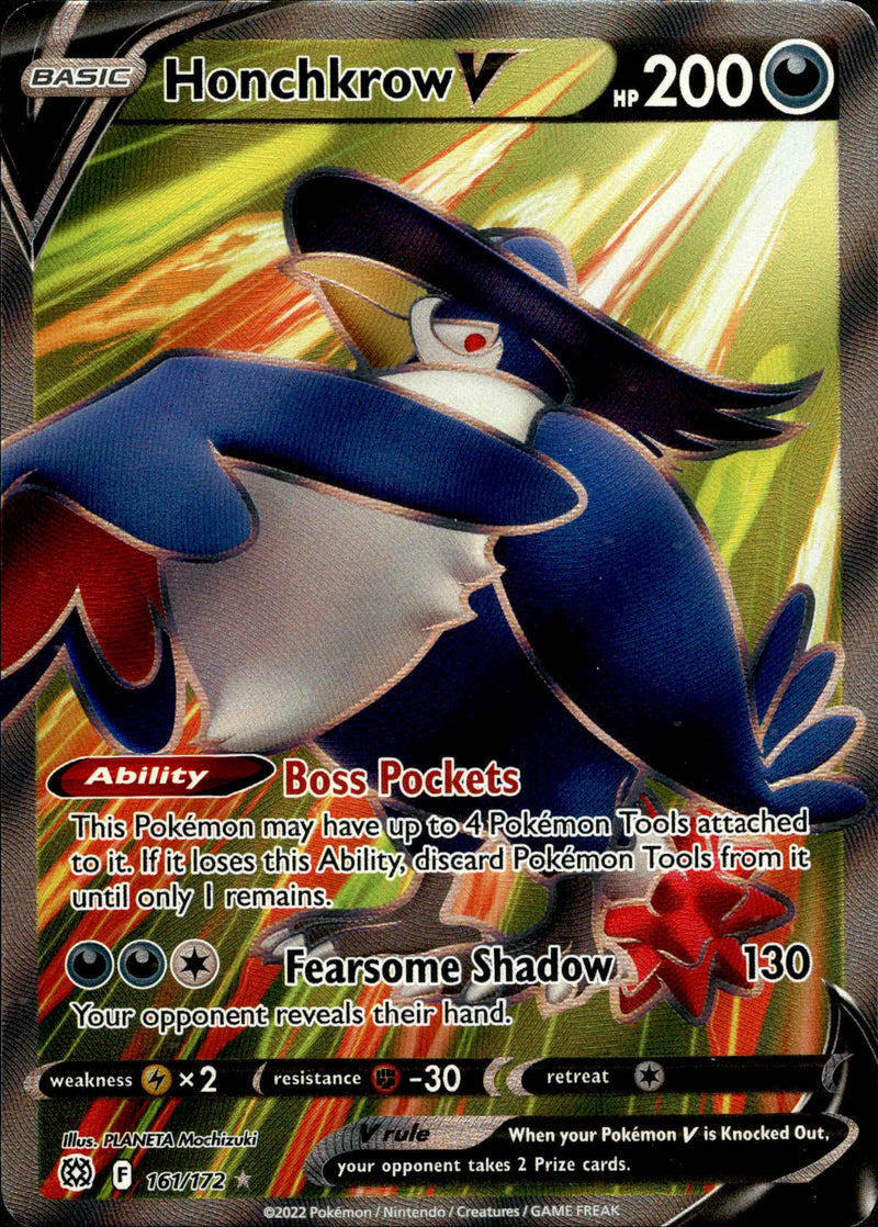 Honchkrow V Full Art - 161/172 - Brilliant Stars - Card Cavern