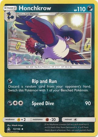 Honchkrow - 72/156 - Ultra Prism - Card Cavern