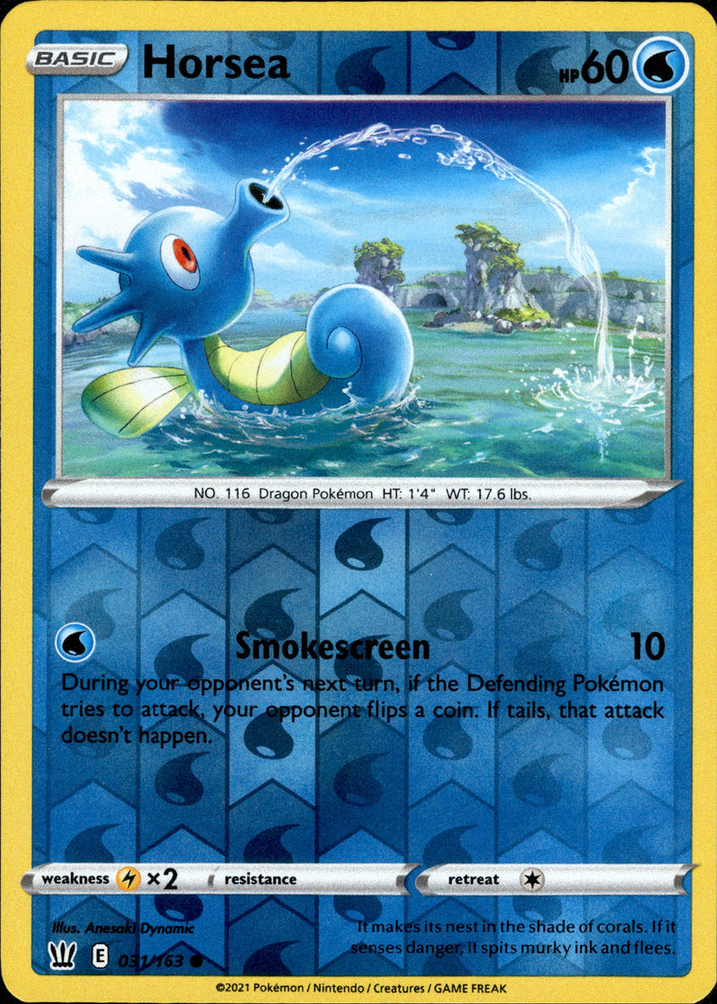 Horsea - 031/163 - Battle Styles - Reverse Holo - Card Cavern