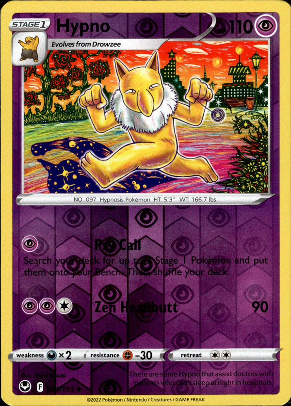 Hypno - 061/195 - Silver Tempest - Reverse Holo - Card Cavern