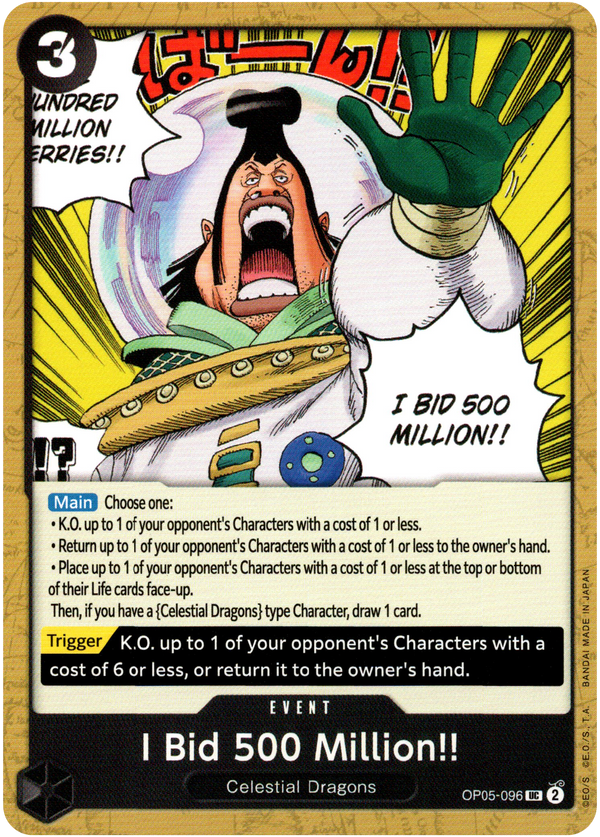 I Bid 500 Million!! - OP05-096 - Awakening of the New Era - Card Cavern