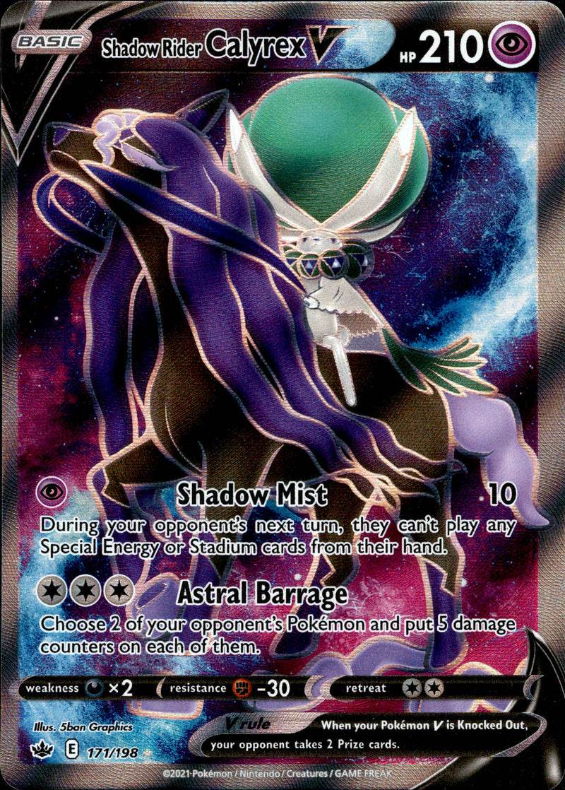 Shadow Rider Calyrex V Full Art - 171/198 - Chilling Reign - Card Cavern