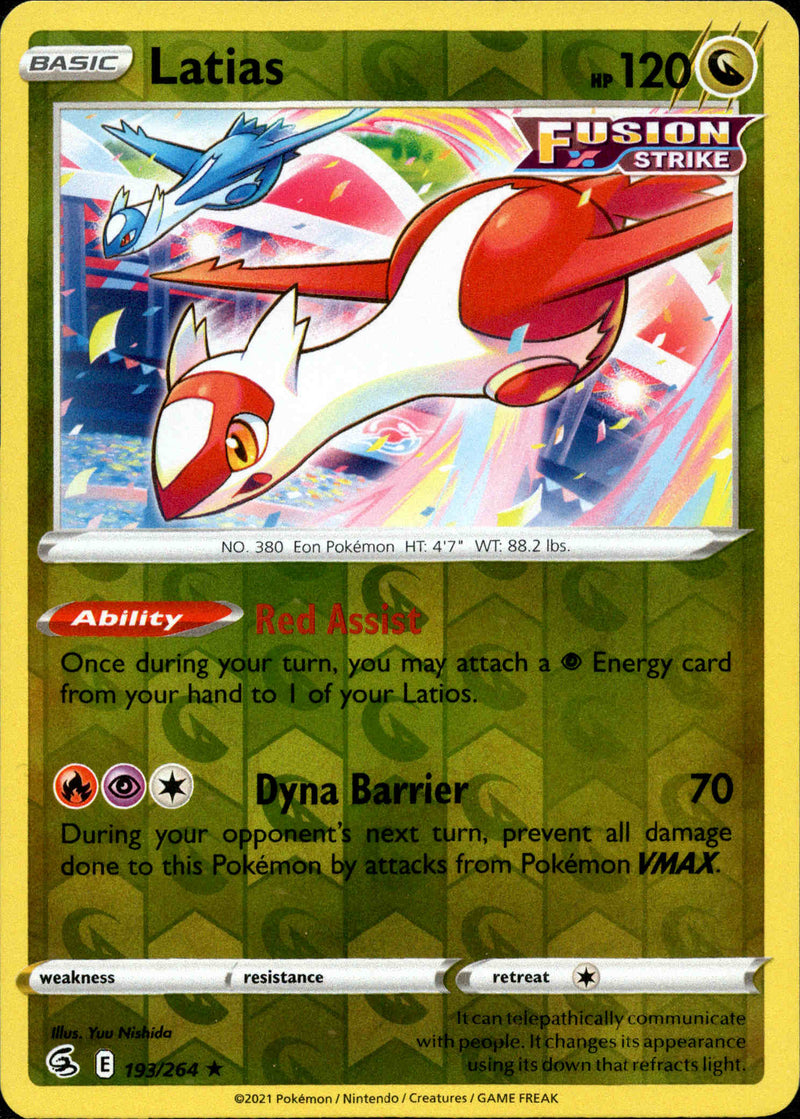 Latias - 193/264 - Fusion Strike - Reverse Holo - Card Cavern