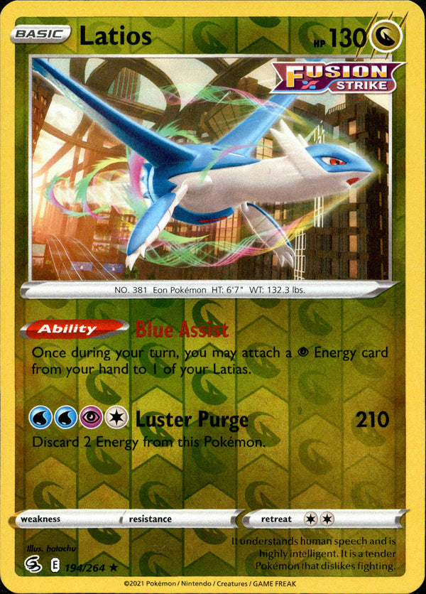 Latios - 194/264 - Fusion Strike - Reverse Holo - Card Cavern