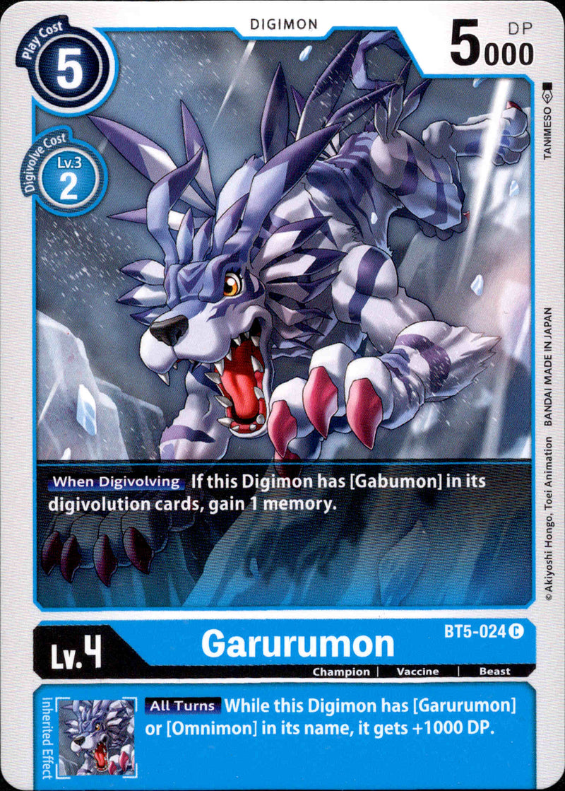 Garurumon - BT5-024 - Battle Of Omni - Card Cavern