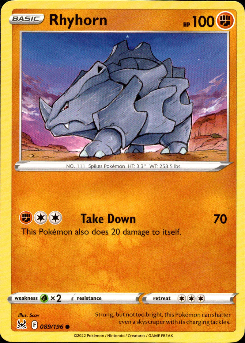 Rhyhorn - 089/196 - Lost Origin - Card Cavern