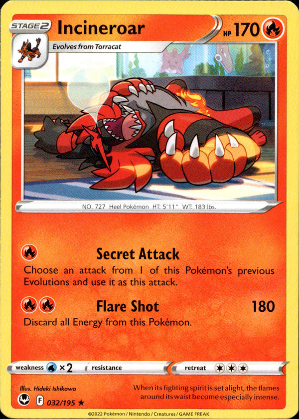 Incineroar - 032/195 - Silver Tempest - Card Cavern