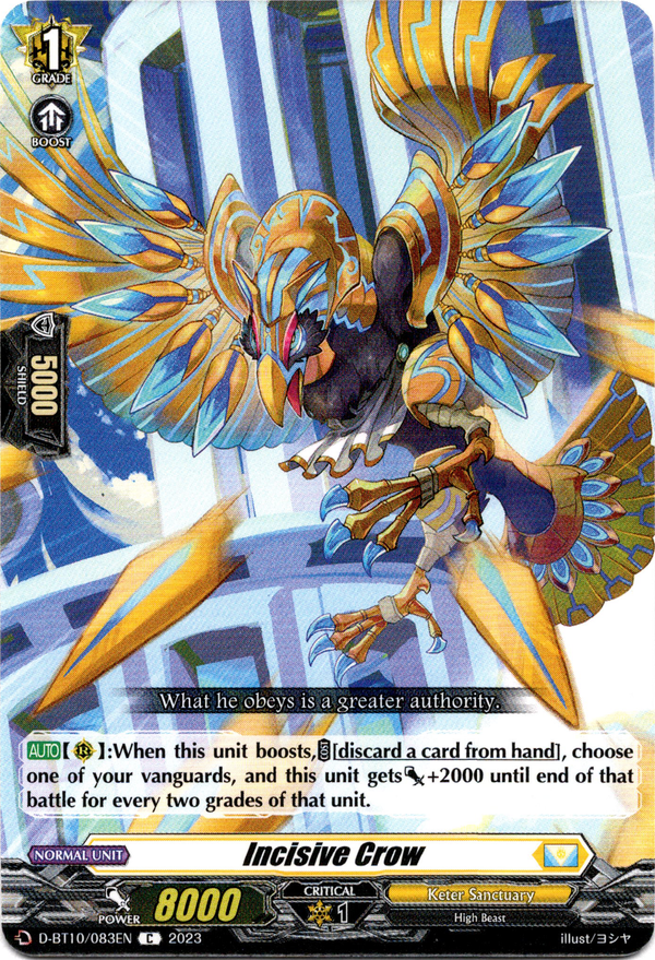 Incisive Crow - D-BT10/083EN - Dragon Masquerade - Card Cavern