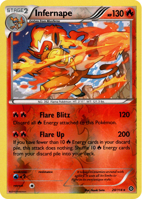 Infernape - 20/114 - Steam Siege - Reverse Holo - Card Cavern