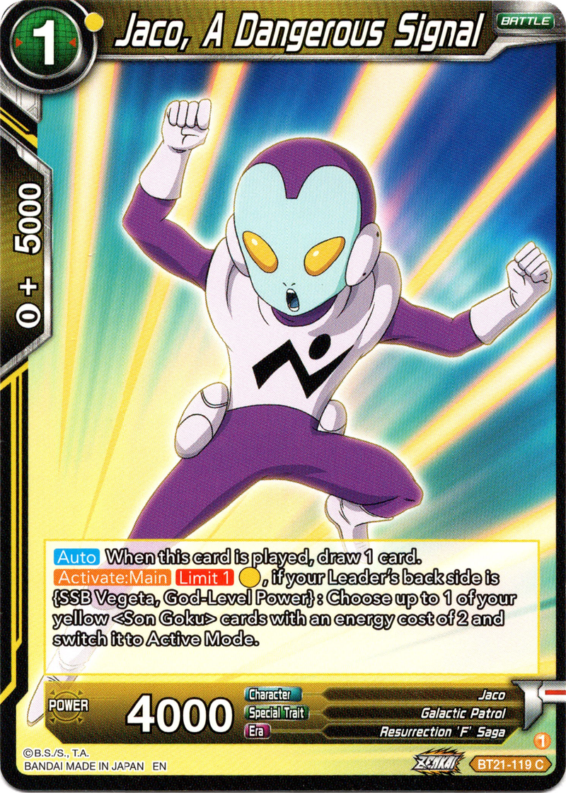 Jaco, A Dangerous Signal - BT21-119 - Wild Resurgence - Card Cavern