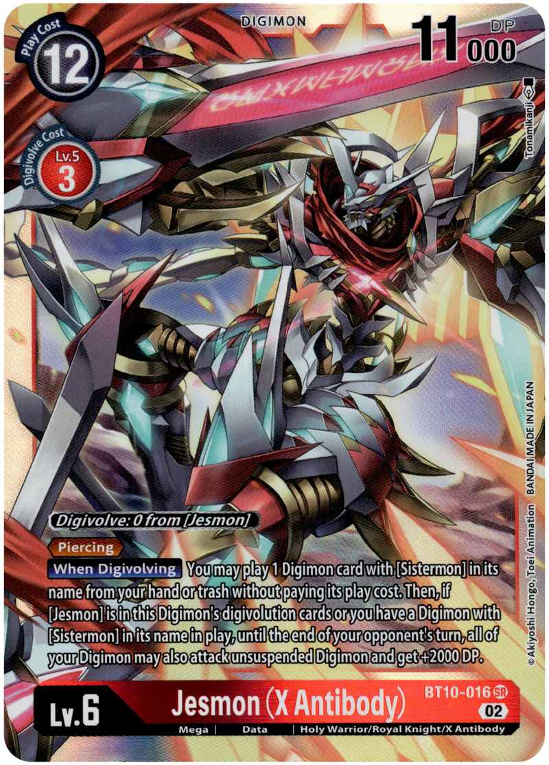 Jesmon (X Antibody) - BT10-016 SR - Xros Encounter - Foil - Card Cavern