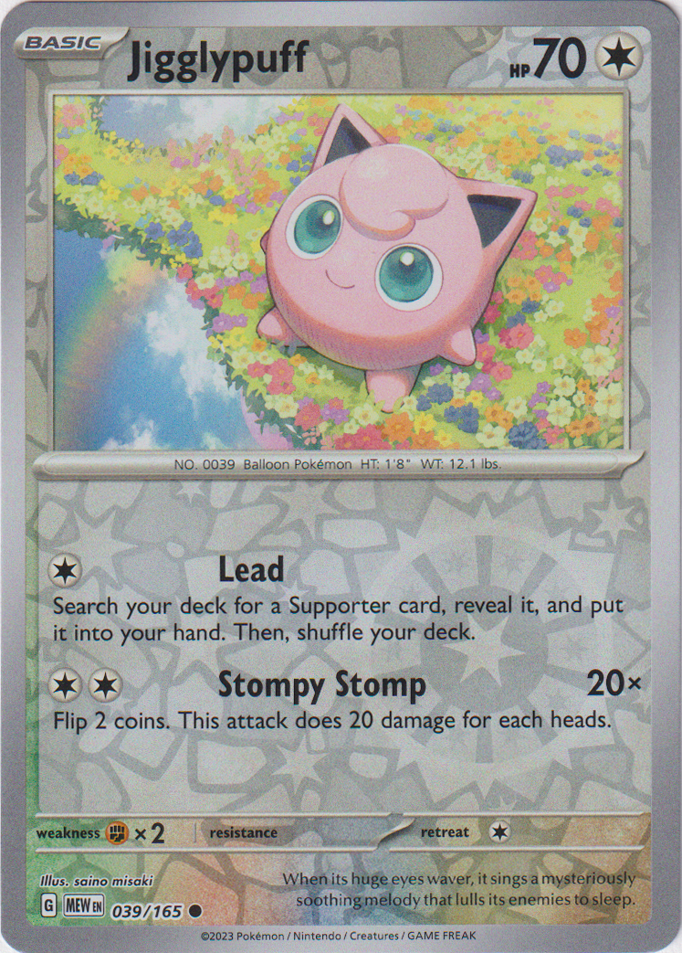 Jigglypuff - 039/165 - Scarlet & Violet 151 - Reverse Holo – Card ...