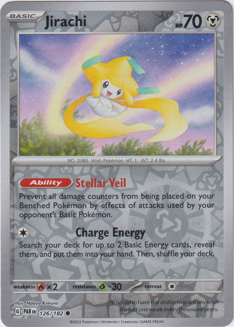 Jirachi - 126/182 - Paradox Rift - Reverse Holo - Card Cavern