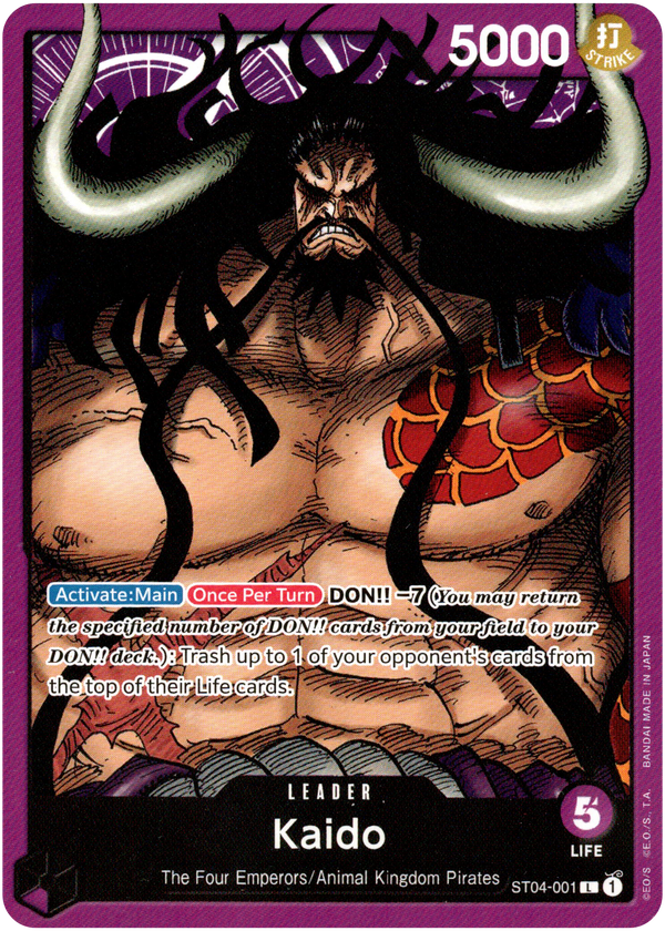 Kaido - ST04-001 L - Starter Deck - Card Cavern