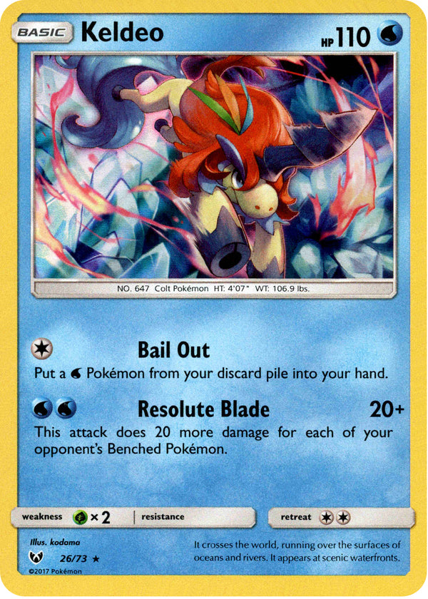 Keldeo - 26/73 - Shining Legends - Holo - Card Cavern