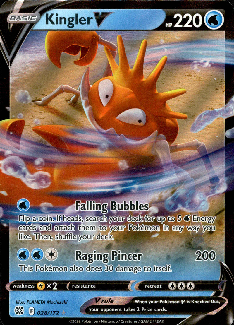 Kingler V - 028/172 - Brilliant Stars - Card Cavern