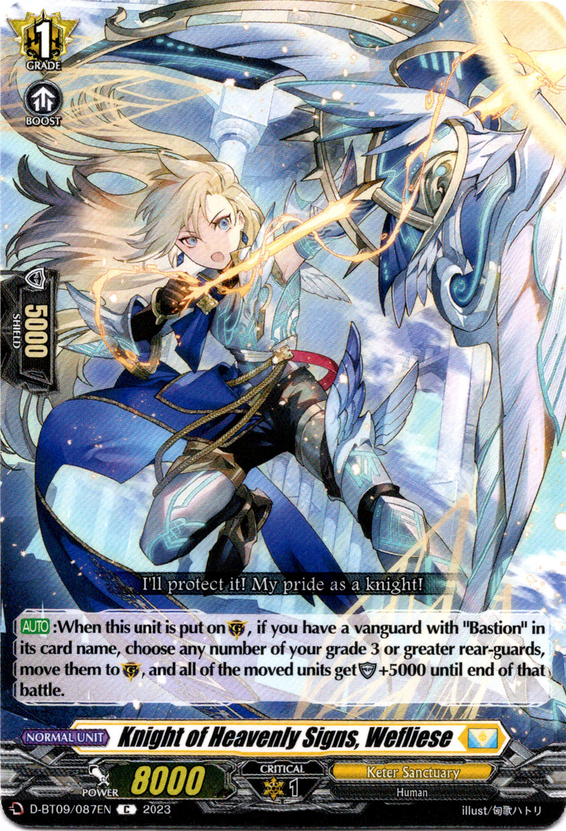 Knight of Heavenly Signs, Wefliese - D-BT09/087EN - Dragontree Invasion - Card Cavern