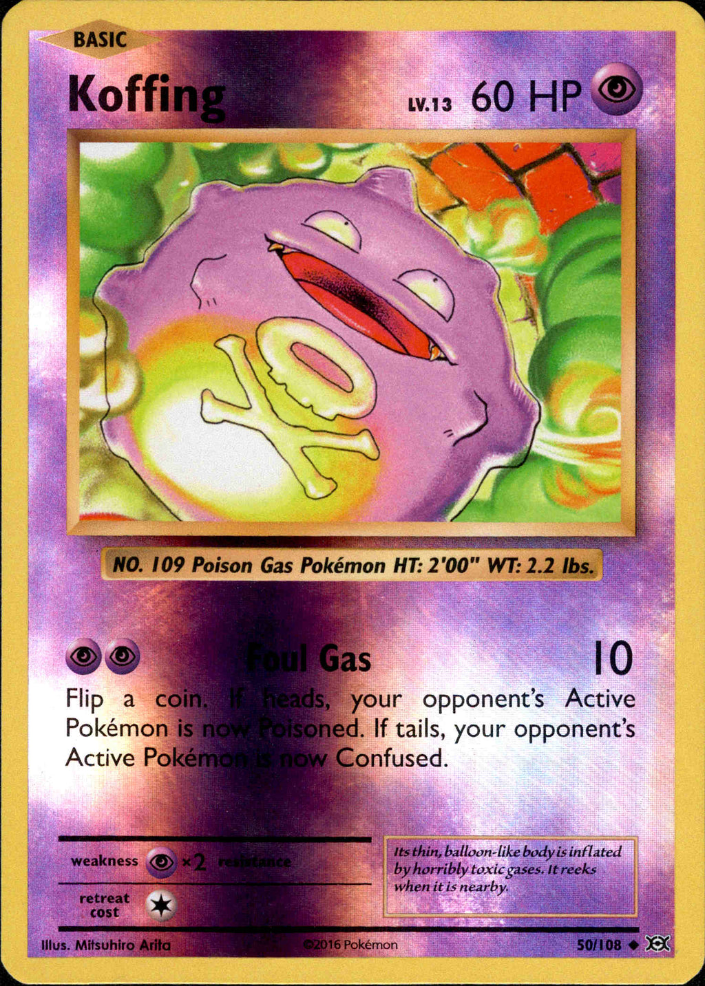 Koffing - 50/108 - Evolutions - Reverse Holo – Card Cavern Trading ...