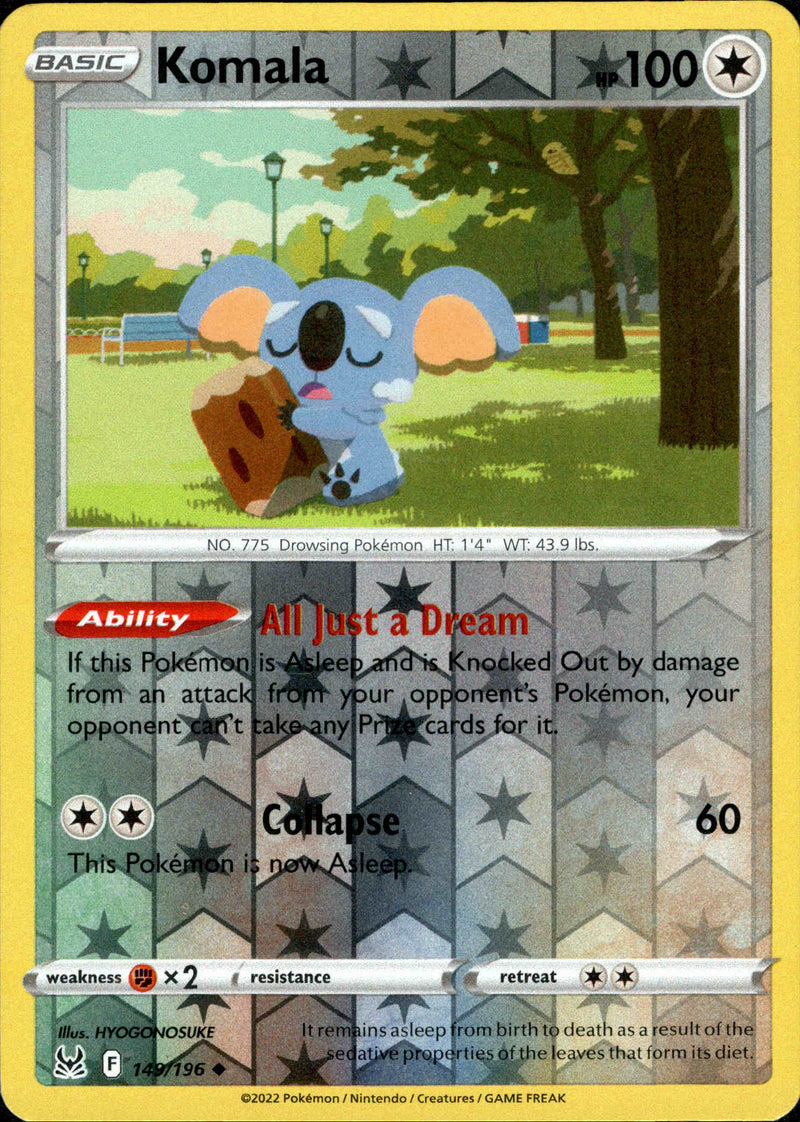 Komala - 149/196 - Lost Origin - Reverse Holo - Card Cavern