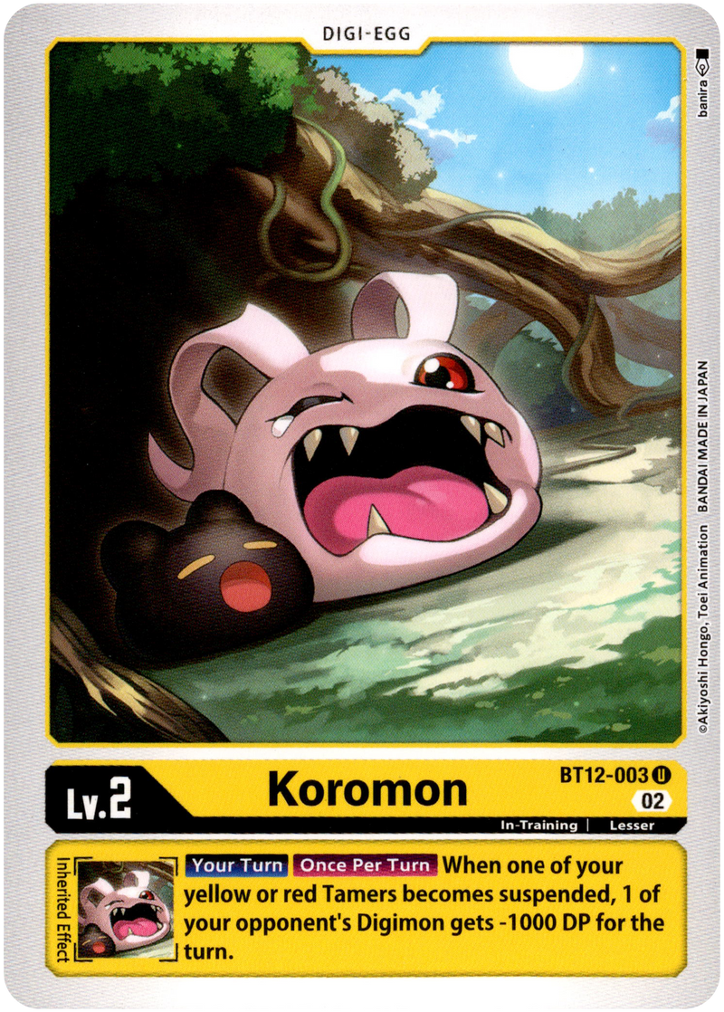 Koromon - BT12-003 U - Across Time - Card Cavern