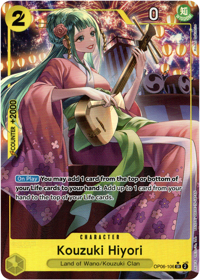 Kouzuki Hiyori Alternate Art - OP06-106SR - Wings of the Captain - Foil - Card Cavern