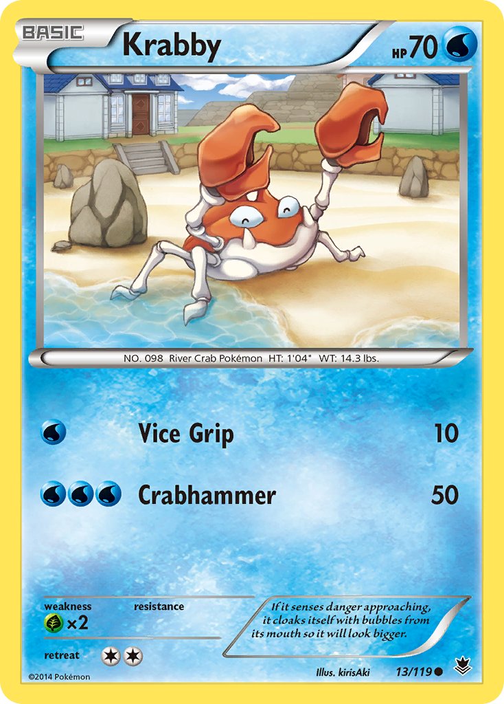 Krabby - 13/119 - Phantom Forces - Card Cavern