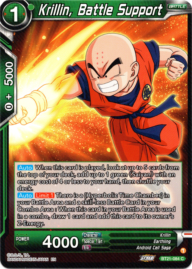 Krillin, Battle Support - BT21-084 - Wild Resurgence - Card Cavern