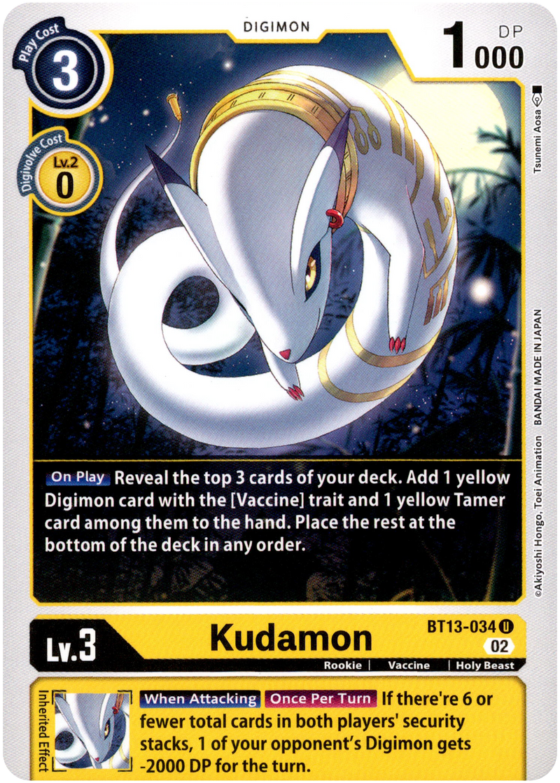 Kudamon - BT13-034 U - Versus Royal Knight - Card Cavern