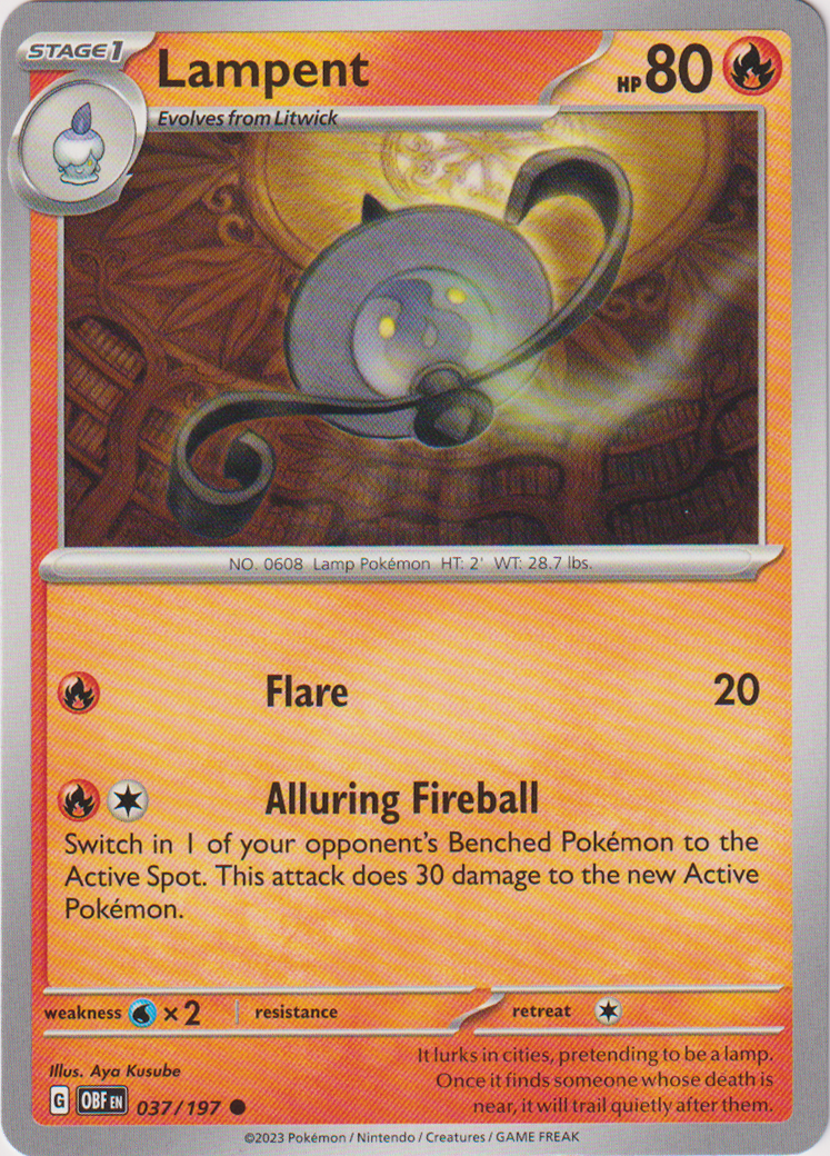 Lampent - 037/197 - Obsidian Flames - Card Cavern