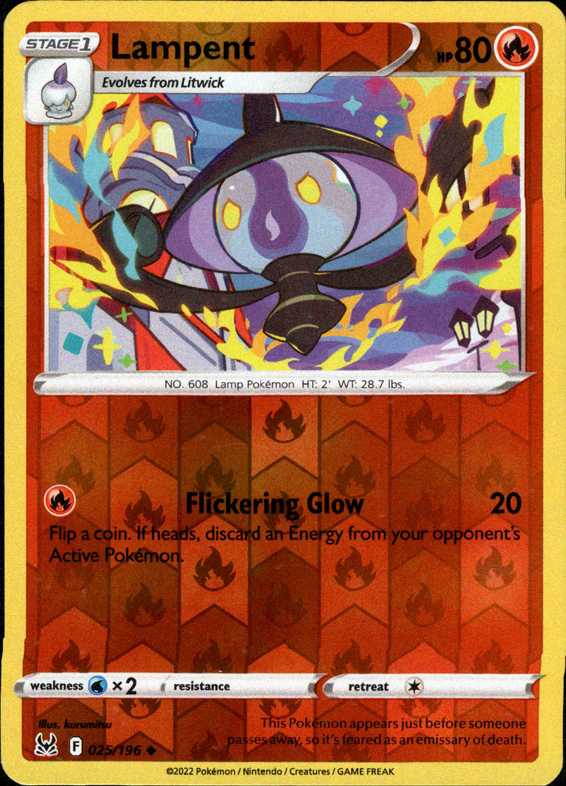 Lampent - 025/196 - Lost Origin - Reverse Holo - Card Cavern