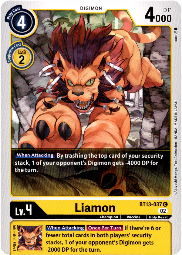 Liamon - BT13-037 C - Versus Royal Knight - Card Cavern